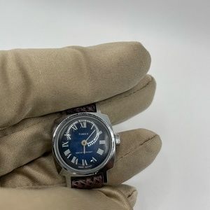 Vintage Beautiful Blue Dial Women's Timex Made In Britain